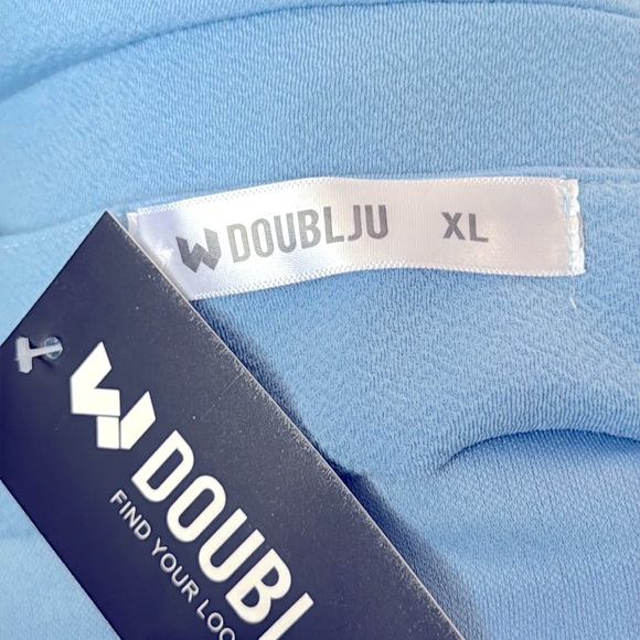 Doublju Blue Sleeveless Peplum top size XL NWTags - Picture 5 of 7